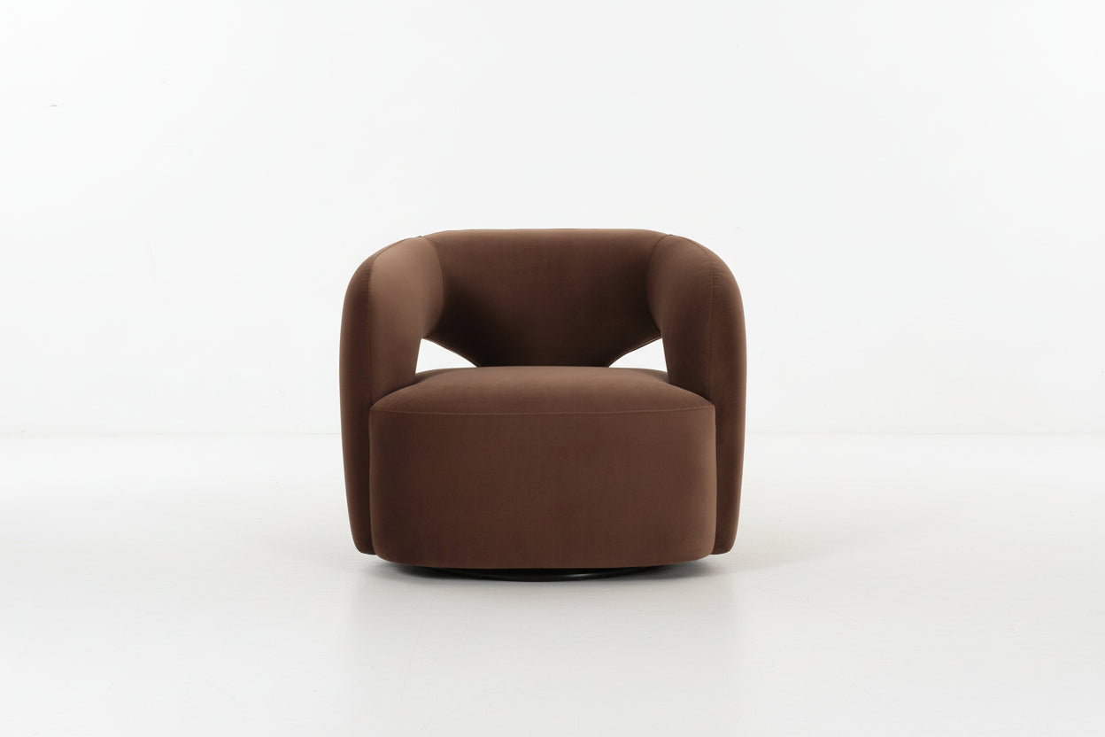 Mazie Brown Swivel Chair Chairs| Roots Furniture