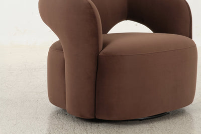Mazie Brown Swivel Chair - Al Rugaib Furniture