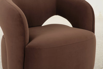 Mazie Brown Swivel Chair - Al Rugaib Furniture