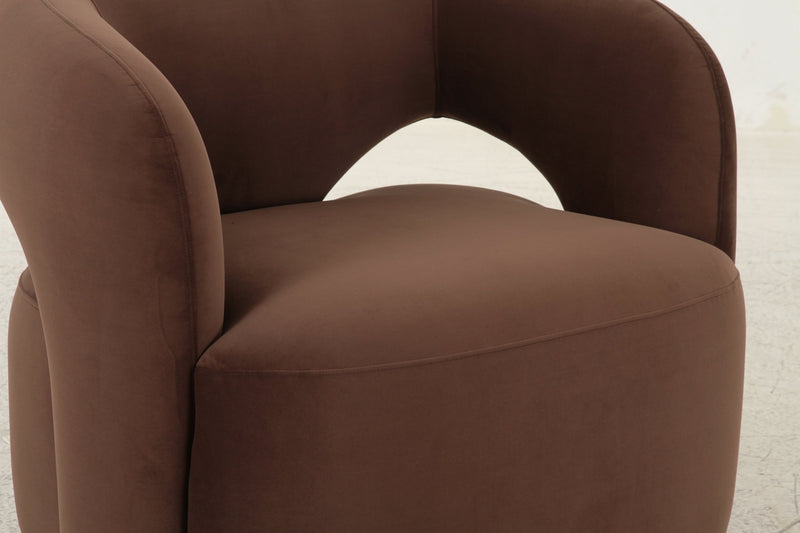 Mazie Brown Swivel Chair - Al Rugaib Furniture