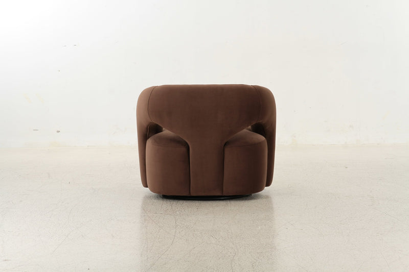 Mazie Brown Swivel Chair - Al Rugaib Furniture