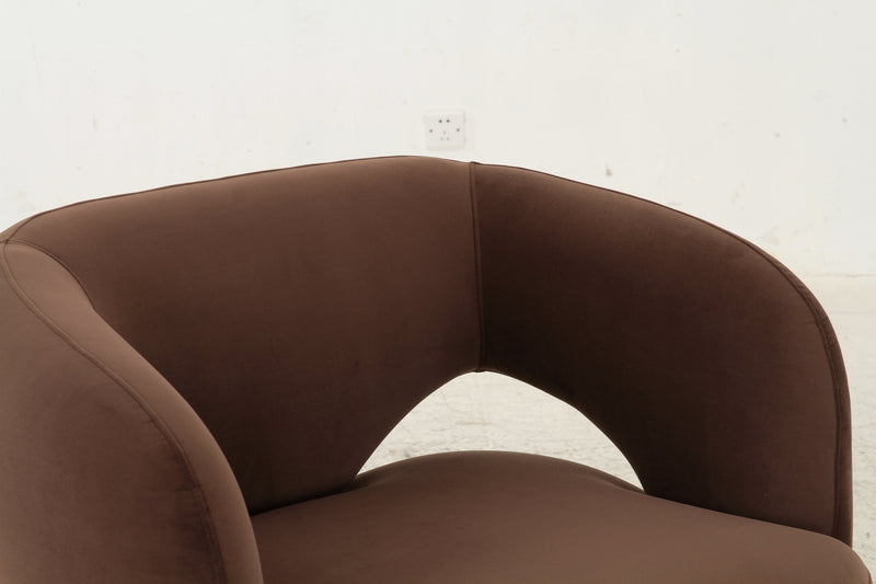 Mazie Brown Swivel Chair - Al Rugaib Furniture