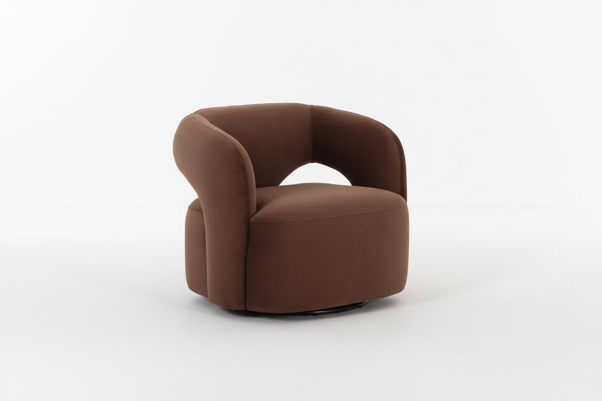 Mazie Brown Swivel Chair Chairs| Roots Furniture