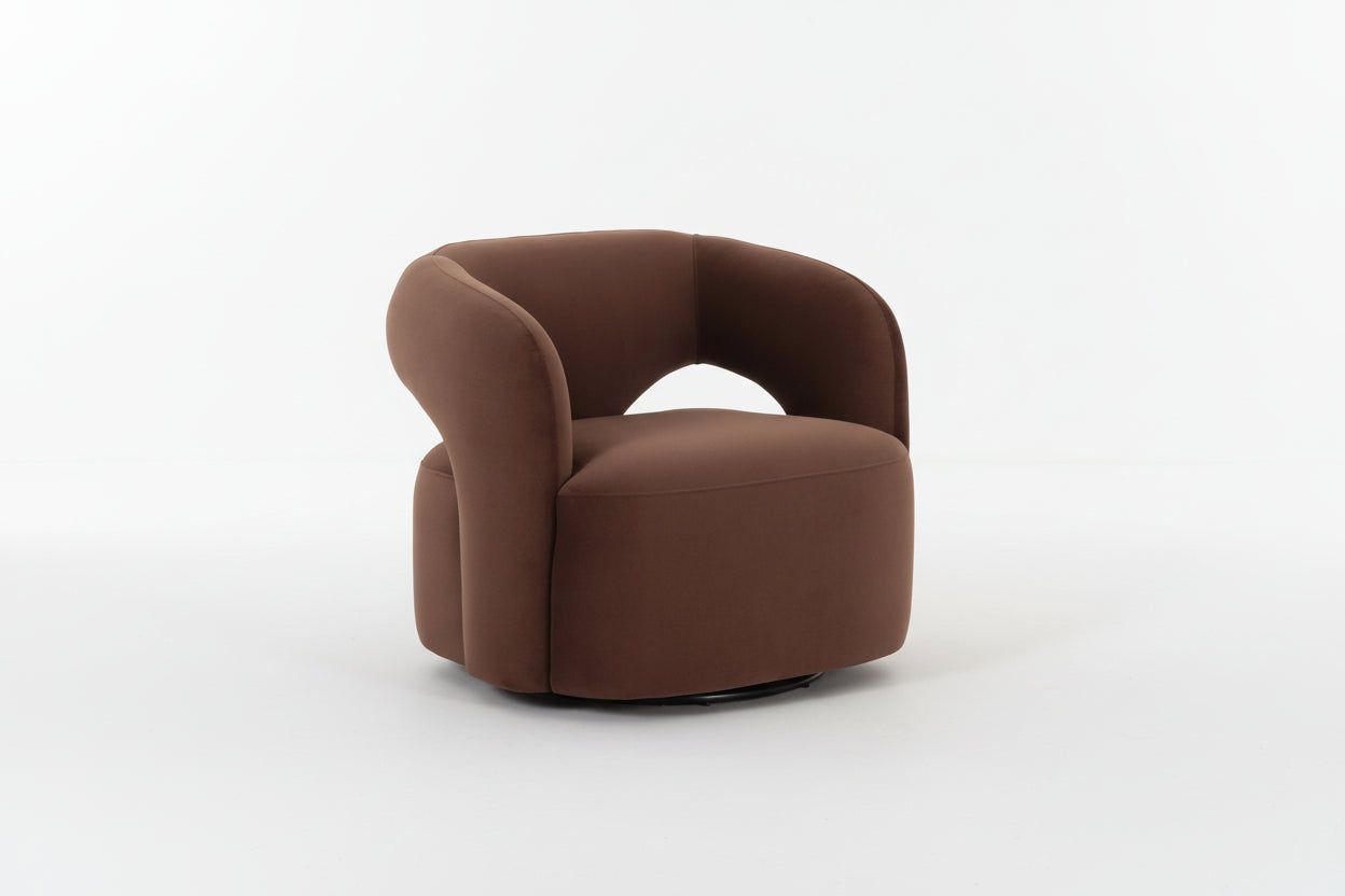 Mazie Brown Swivel Chair Chairs| Roots Furniture