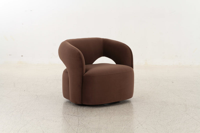 Mazie Brown Swivel Chair - Al Rugaib Furniture