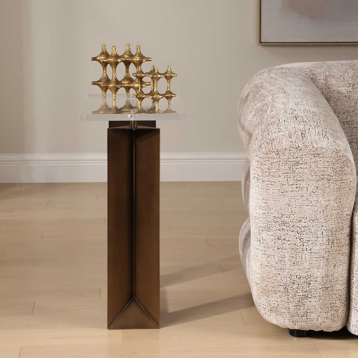 McElroy Modern Bronze Side Table Accent & End Tables| Uttermost