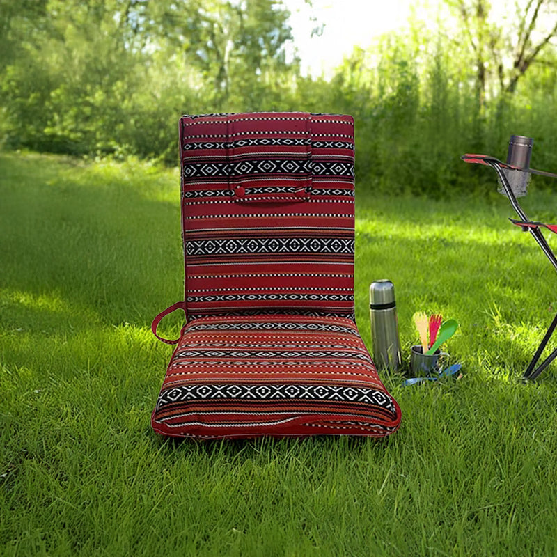 Medium Foldable Ground Chair with Adjustable Backrest – Ideal for Camping, Prayer & Daily Use . - Al Rugaib Furniture
