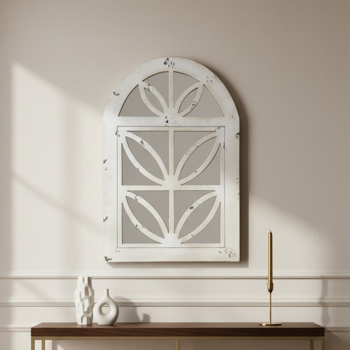 Megan White Wall Mirror Mirrors| Crestview