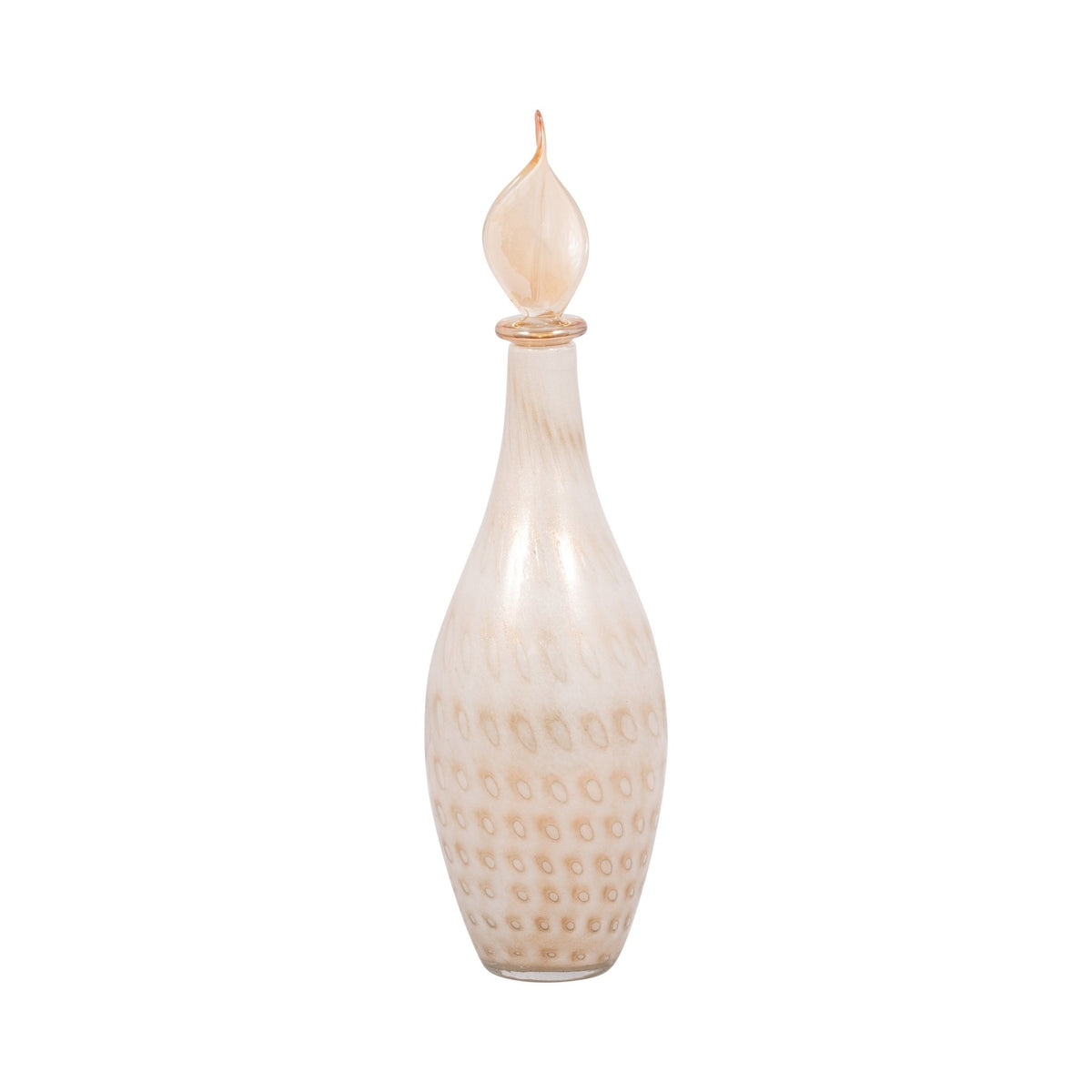 MEIRA LEAF TOPPER GLASS BOTTLE Vases and Jars| Sagebrook Home