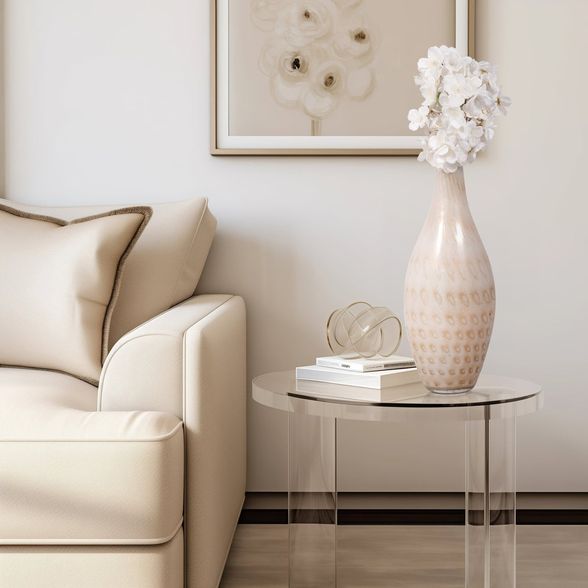 MEIRA LEAF TOPPER GLASS BOTTLE Vases and Jars| Sagebrook Home