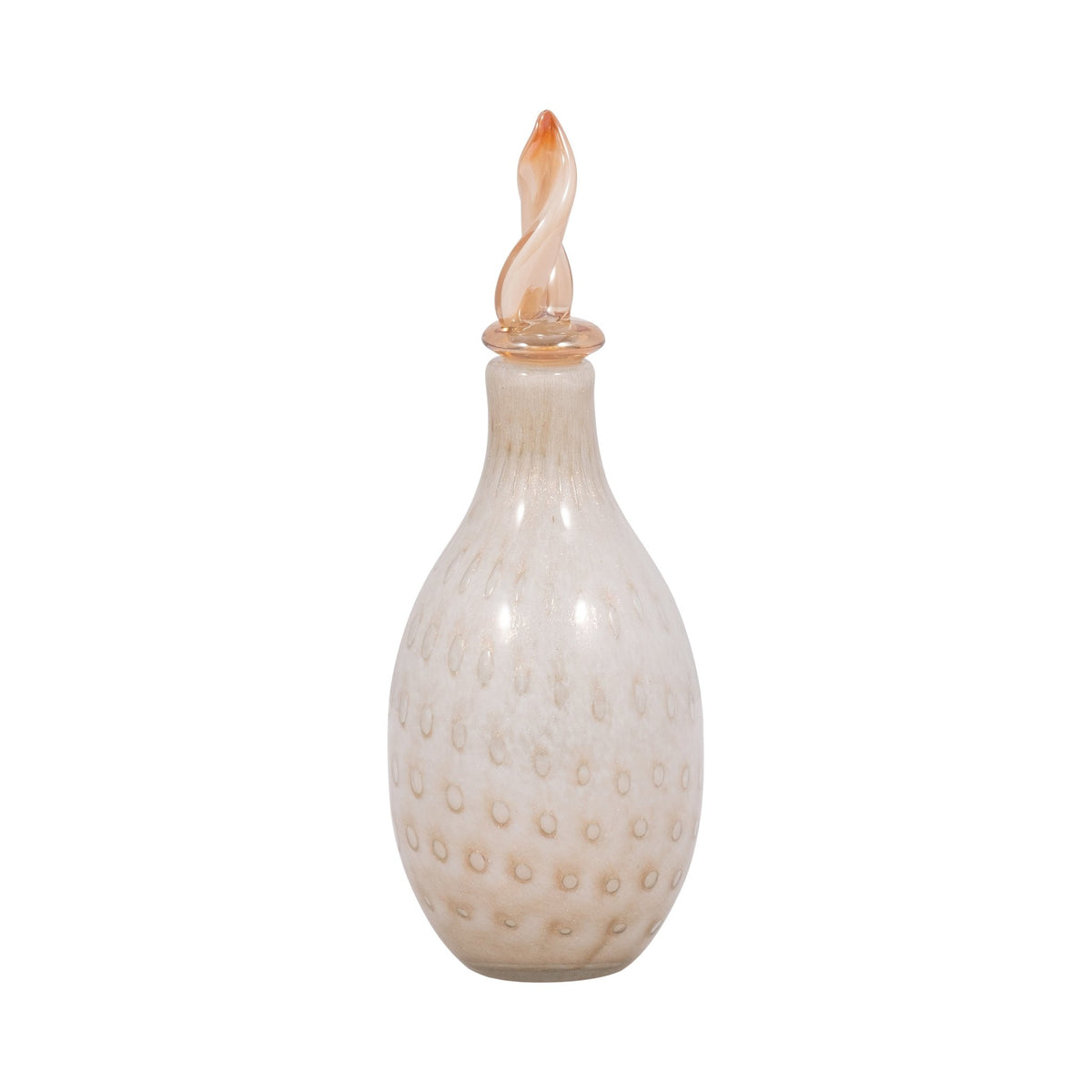 MEIRA LEAF TOPPER GLASS BOTTLE Vases and Jars| Sagebrook Home