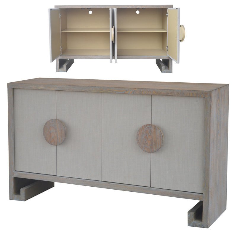 Melbourne Beige Linen Sideboard Consoles & Sideboards| Crestview