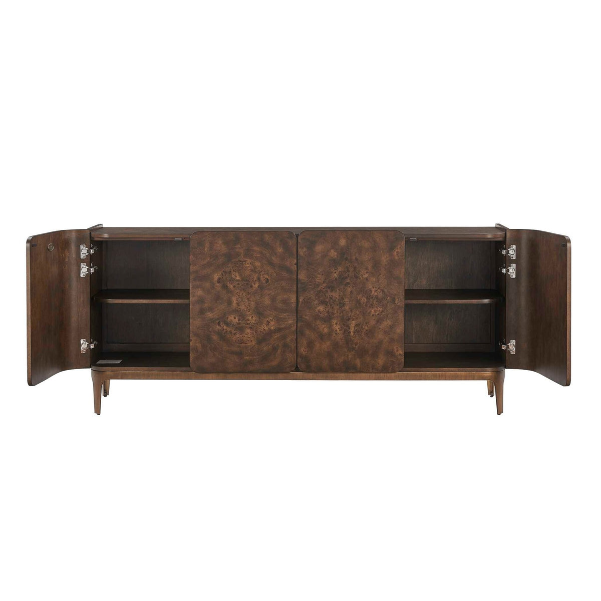 Melbourne Mappa Burl 4 Door Cabinet Cabinets & Chests| Uttermost