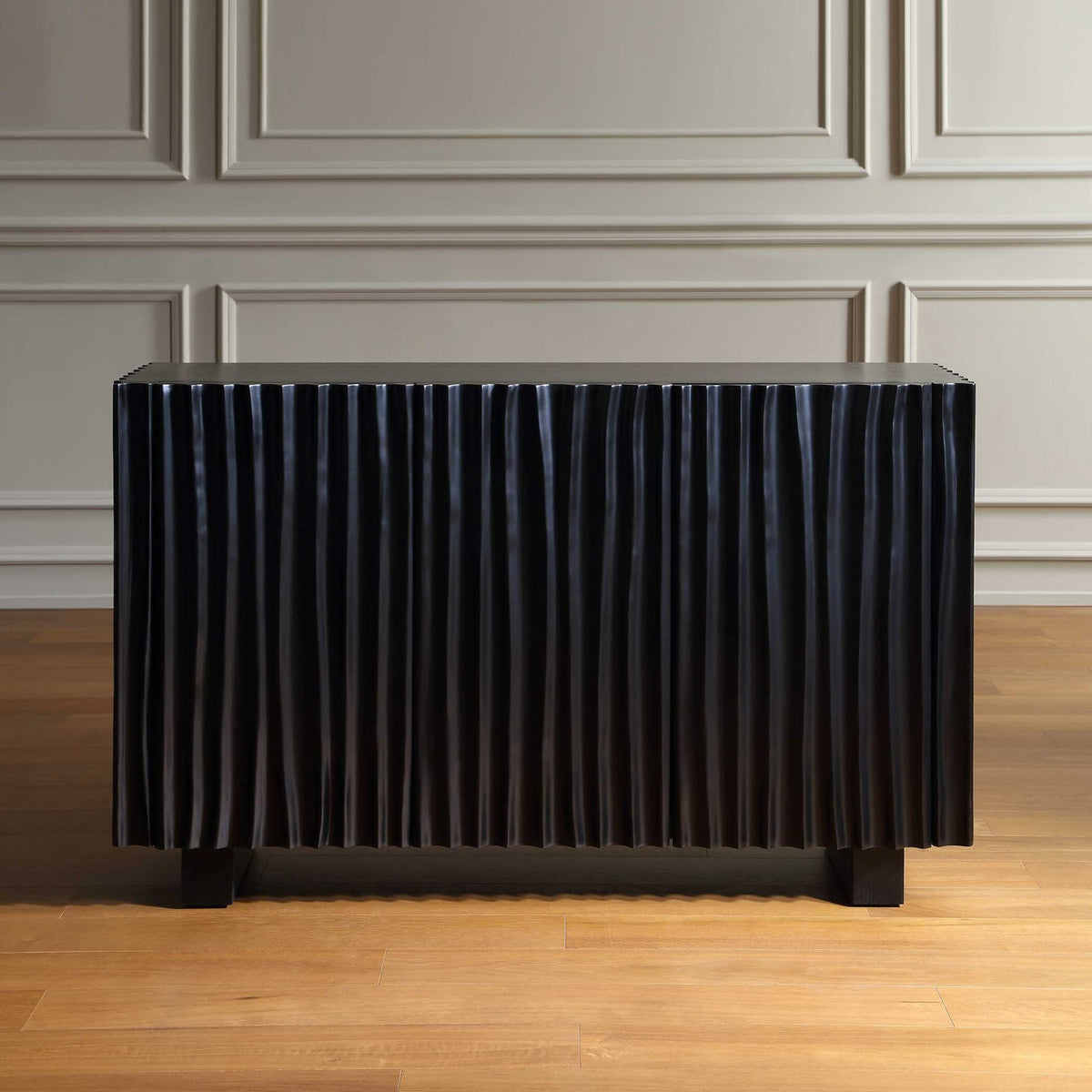 Mercado Black 3 Door Cabinet Cabinets & Chests| Uttermost