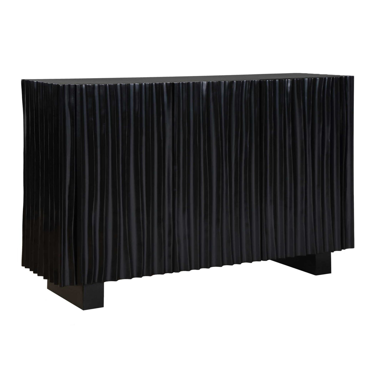 Mercado Black 3 Door Cabinet Cabinets & Chests| Uttermost