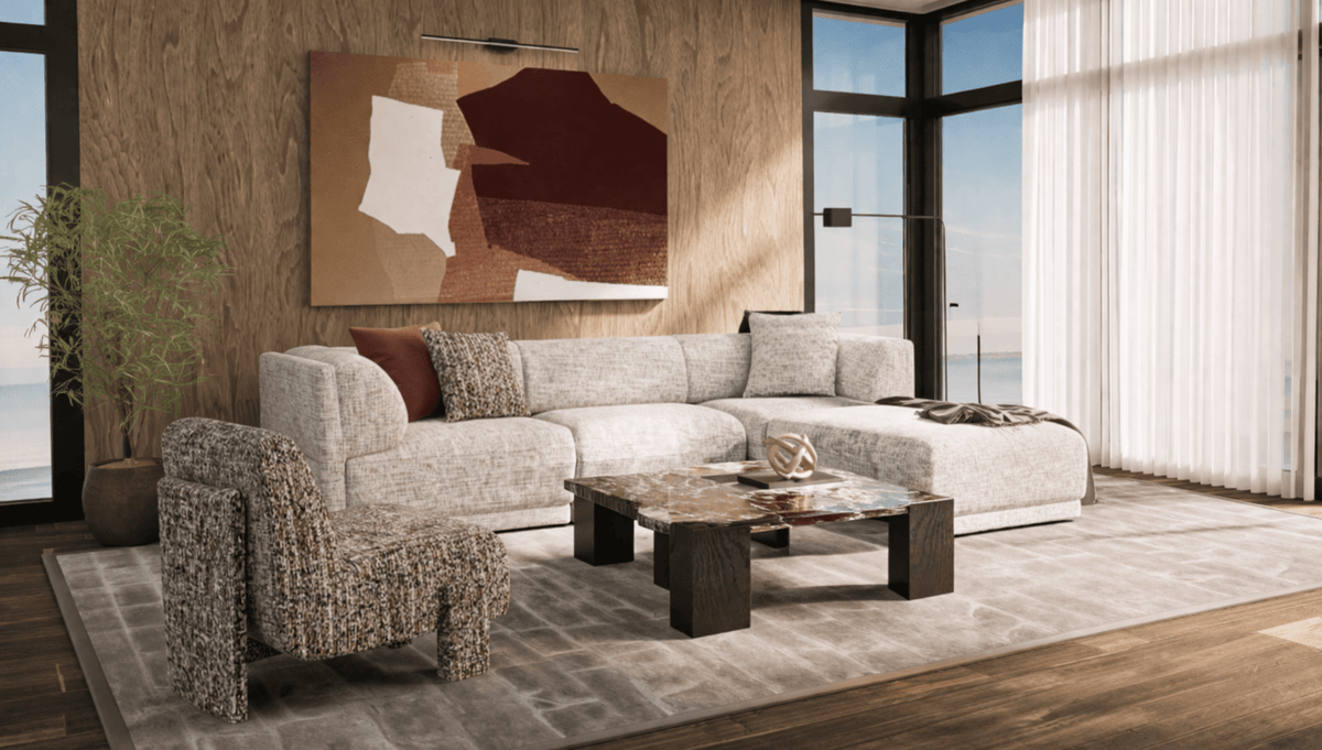 Meryl Beige Sectional Sectionals| Roots Furniture