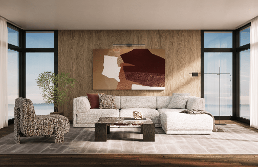 Meryl Beige Sectional - Al Rugaib Furniture