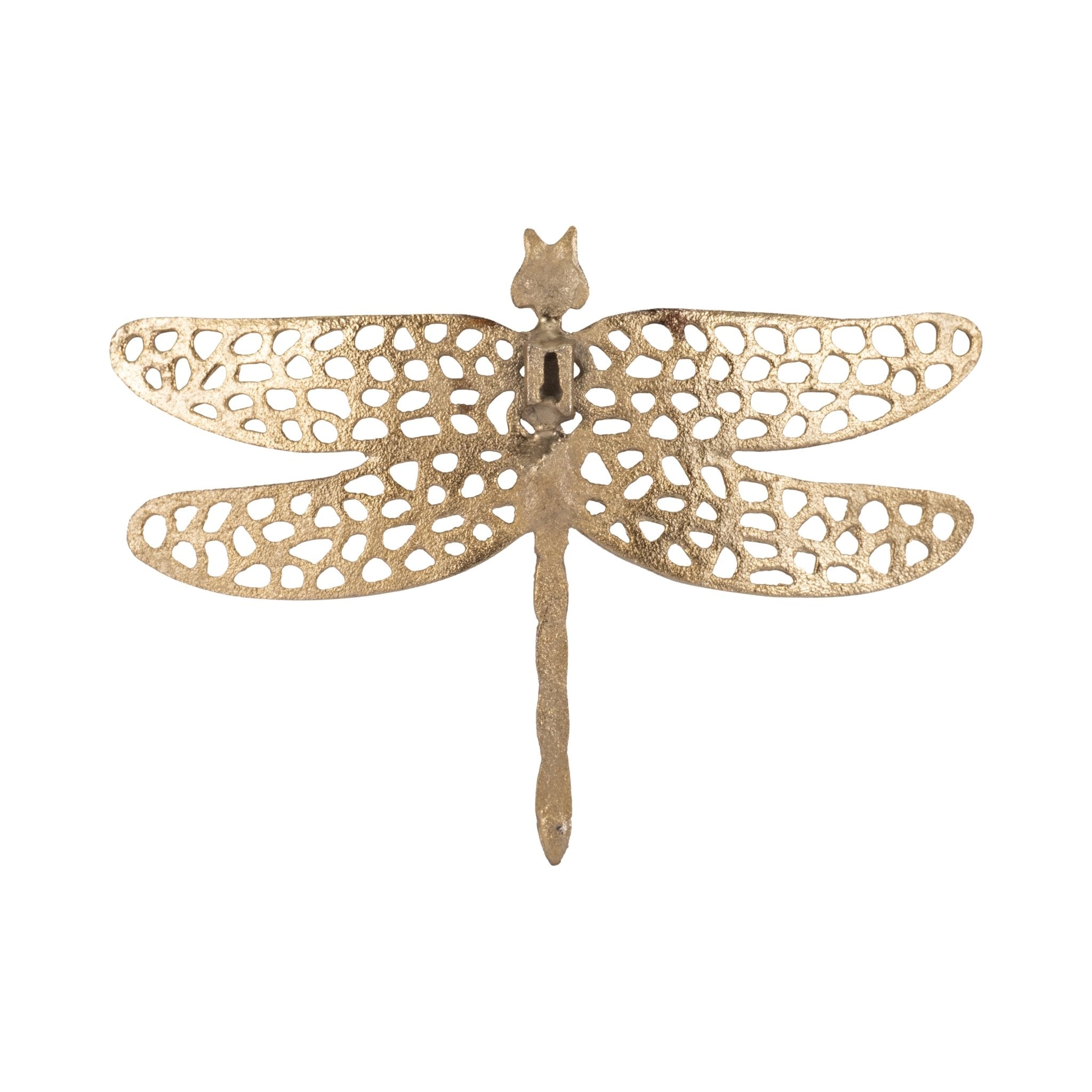 Metal, 10" Dragonfly W/ Cutouts , Gold Table Decors| Sagebrook Home