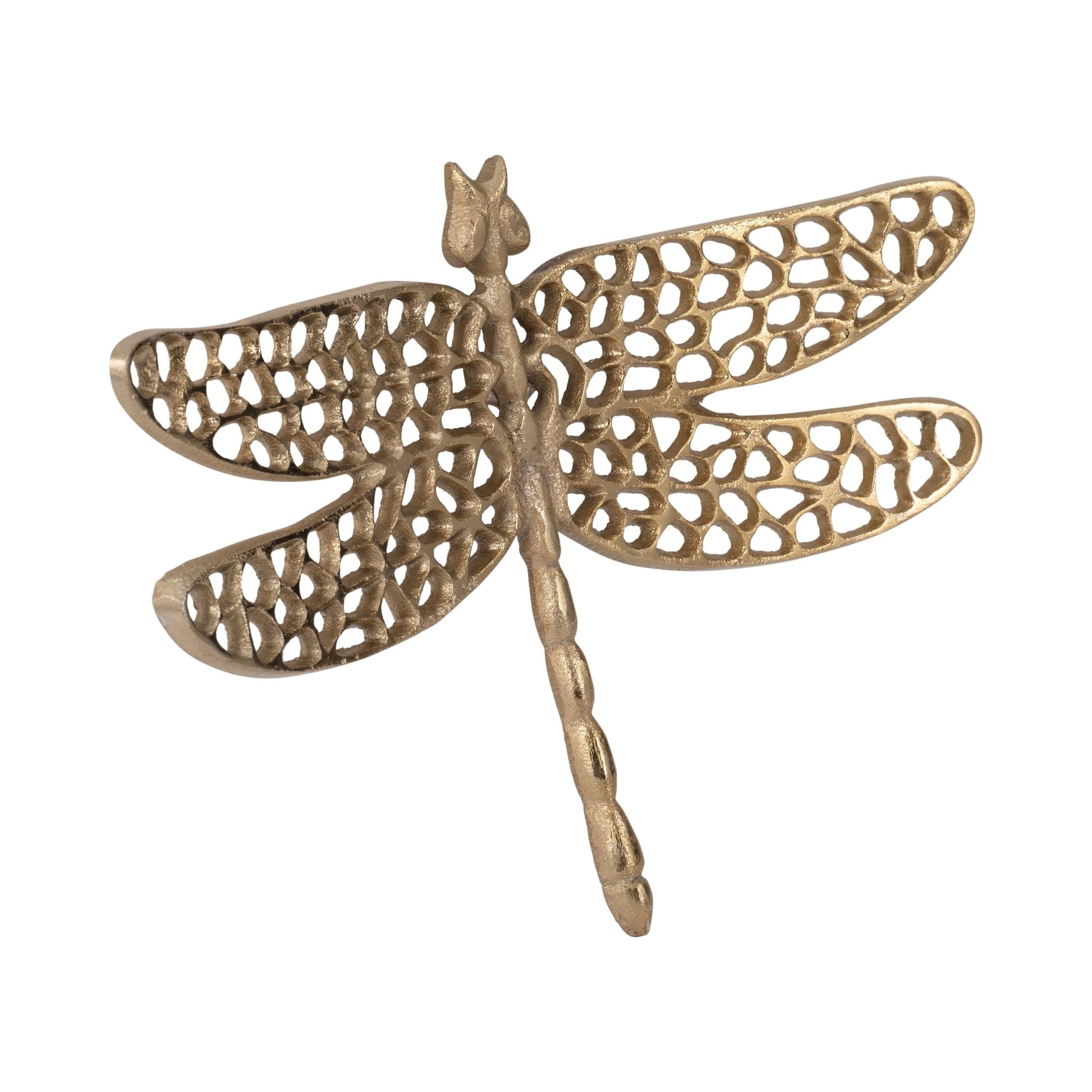 Metal, 10" Dragonfly W/ Cutouts , Gold Table Decors| Sagebrook Home