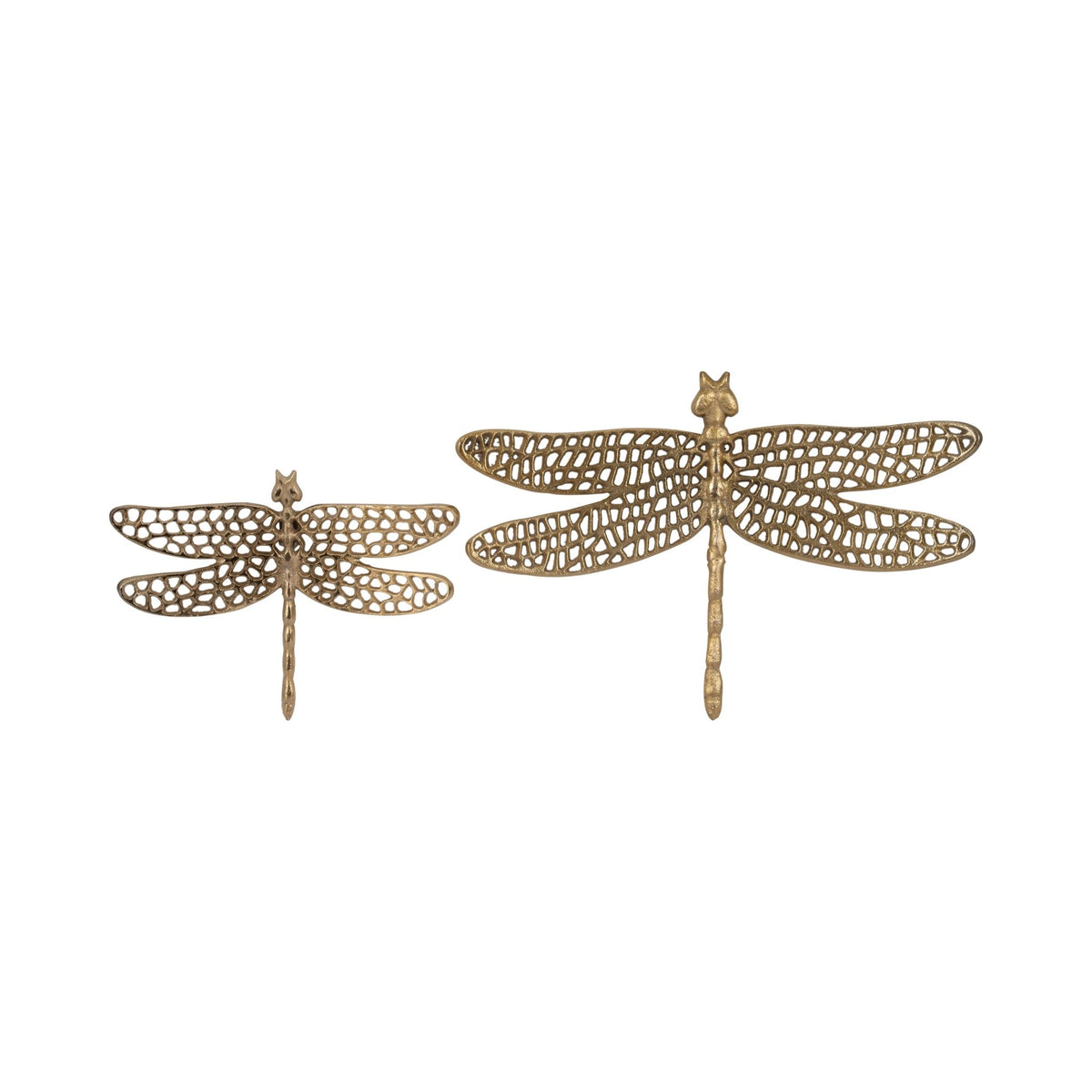 Metal, 10" Dragonfly W/ Cutouts , Gold Table Decors| Sagebrook Home
