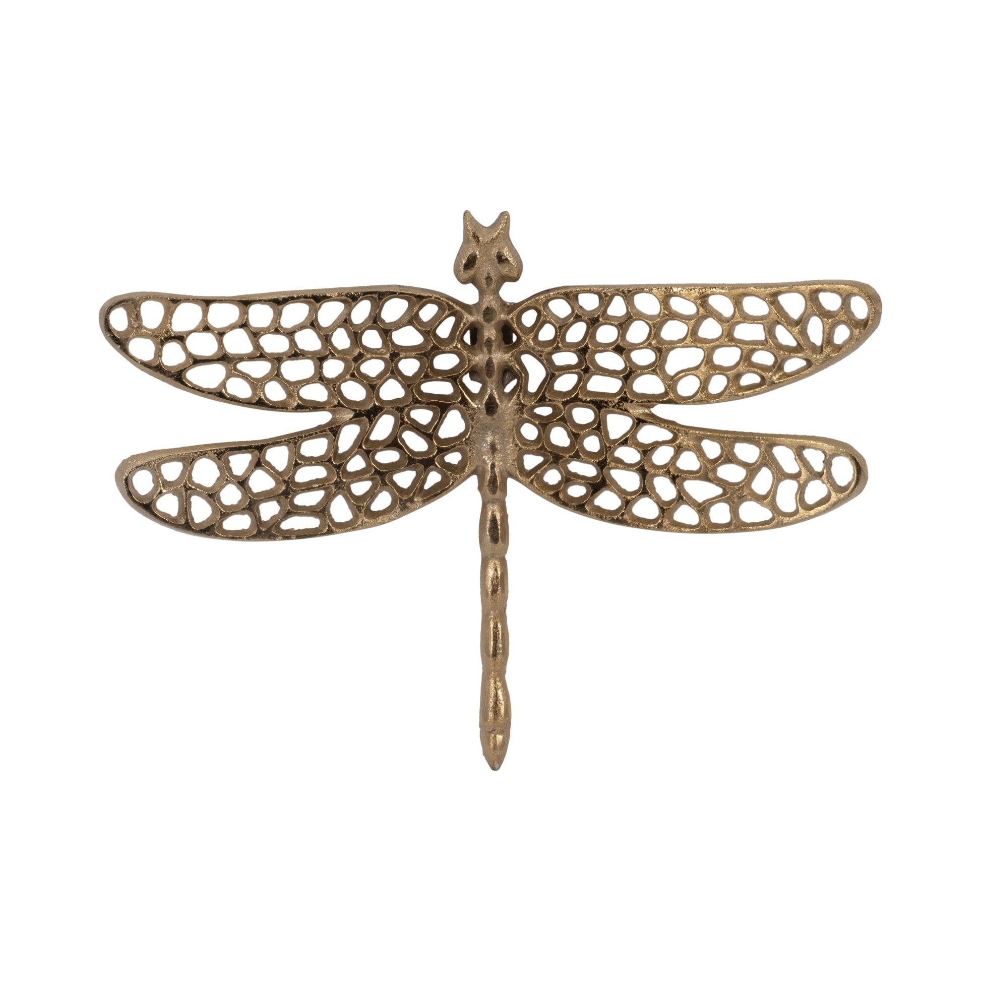 Metal, 10" Dragonfly W/ Cutouts , Gold Table Decors| Sagebrook Home