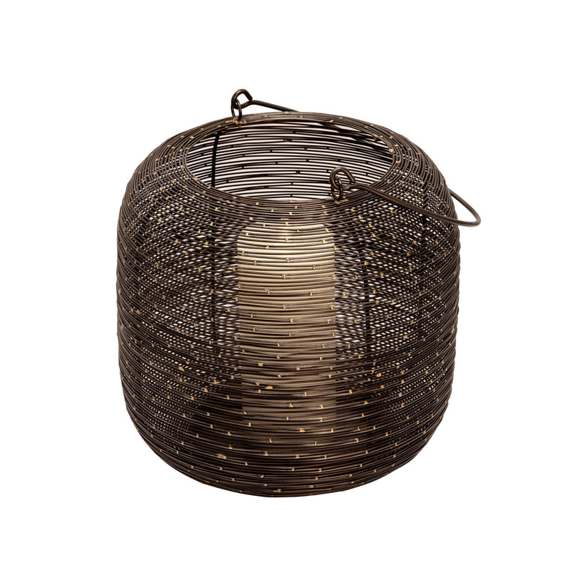 METAL 10" HURRICANE LANTERN, BLACK - Al Rugaib Furniture