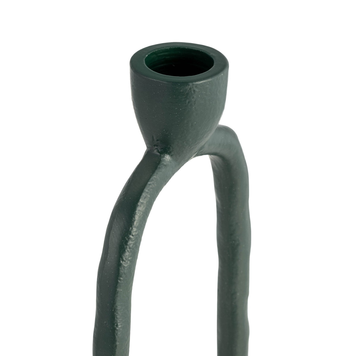 METAL, 10" OPEN OVAL TAPER CANDLEHOLDER, DARK GREE Candle Holders| Sagebrook Home