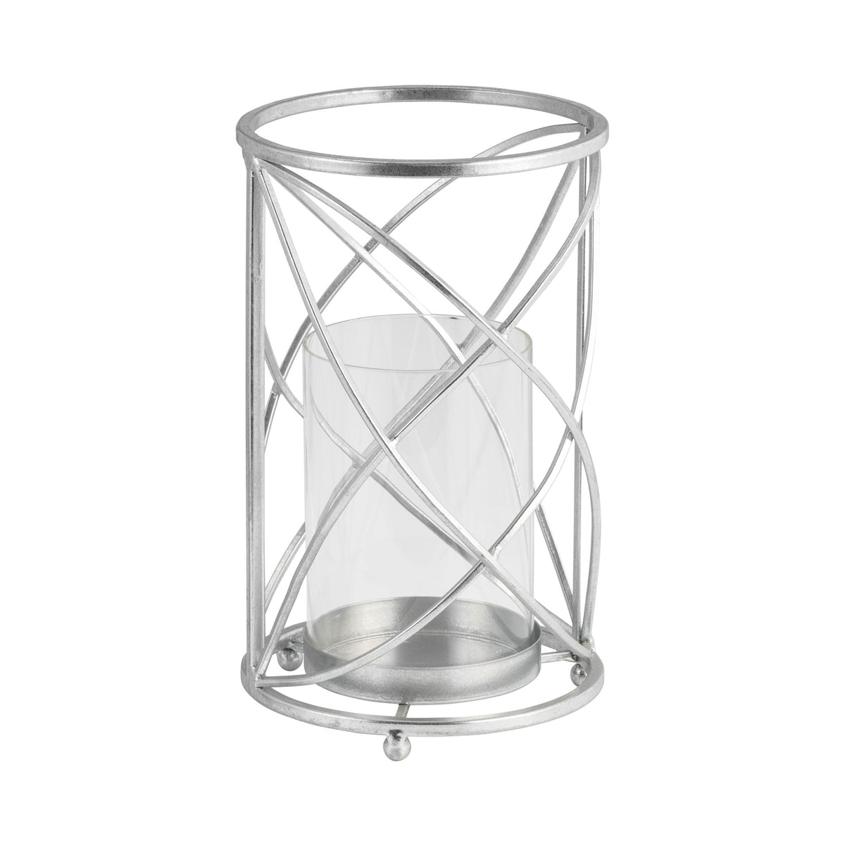METAL 10.25" TABLE TOP DECOR,SILVER Candle Holders| Sagebrook Home
