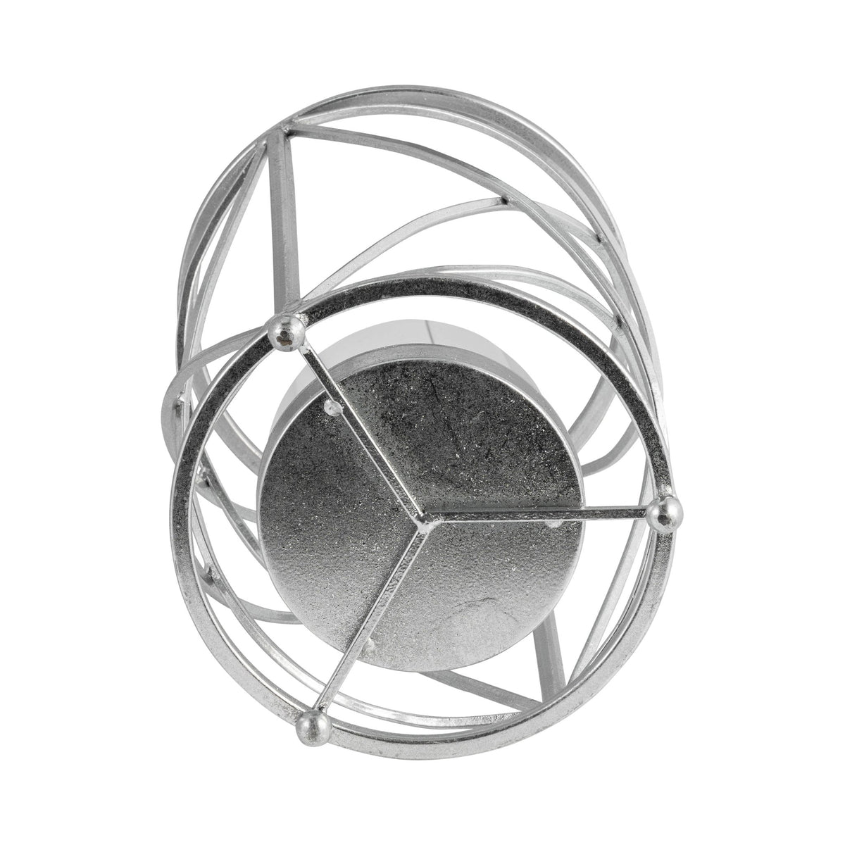 METAL 10.25" TABLE TOP DECOR,SILVER Candle Holders| Sagebrook Home