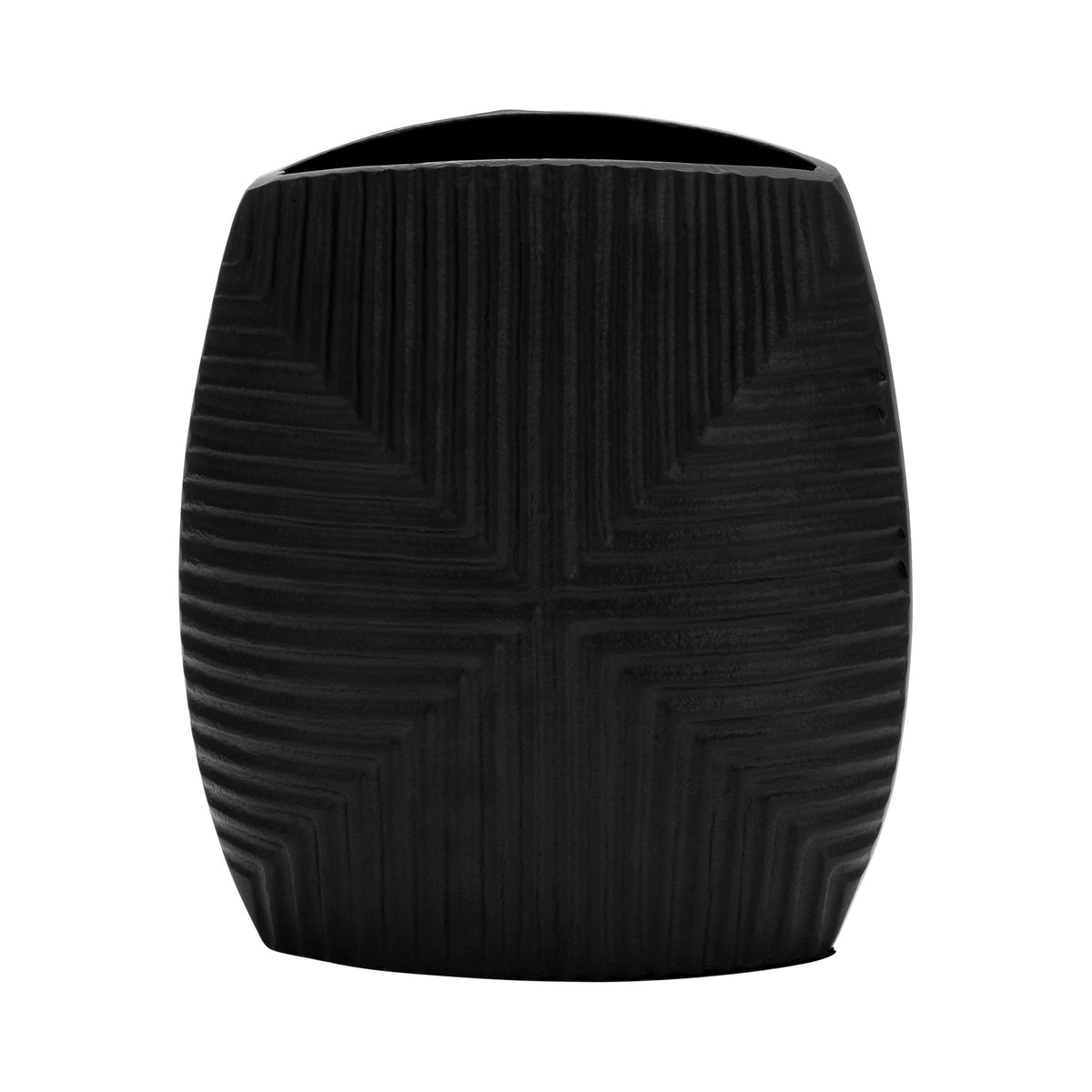 METAL, 10"H RIBBED VASE Vases and Jars| Sagebrook Home