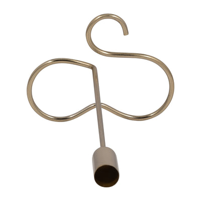 METAL, 11" SQUIGGLY BASE TAPER CANDLEHOLDER, GOLD - Al Rugaib Furniture