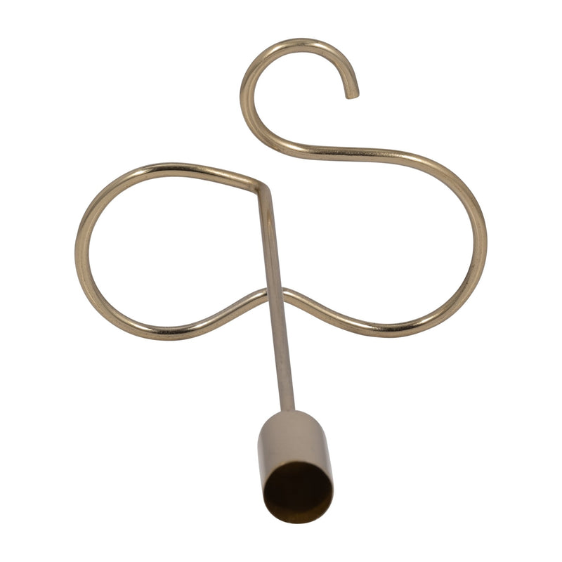 METAL, 11" SQUIGGLY BASE TAPER CANDLEHOLDER, GOLD - Al Rugaib Furniture