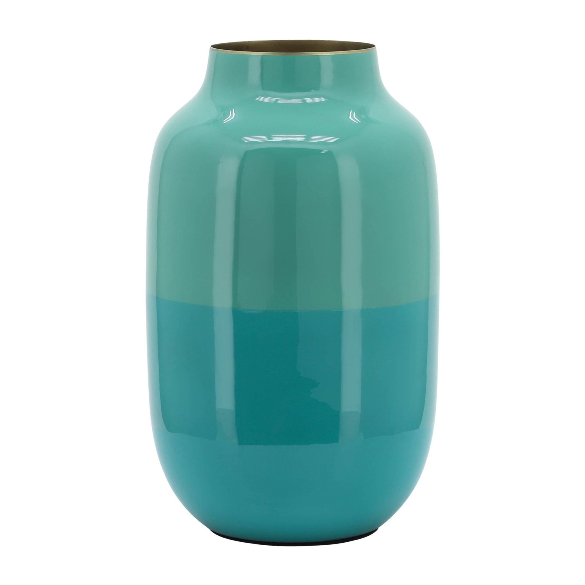METAL 12" VASE GREEN Vases and Jars| Sagebrook Home