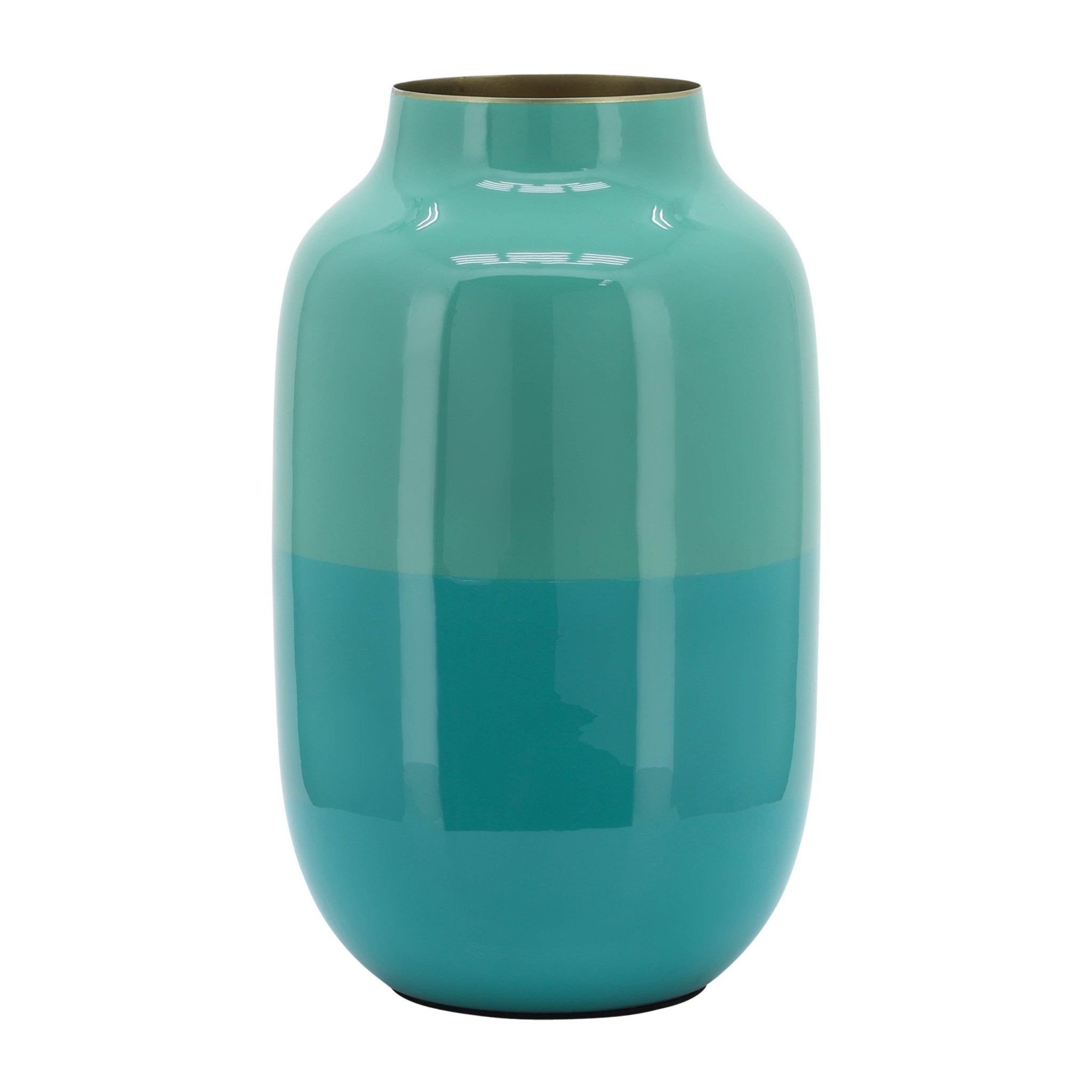 METAL 12" VASE GREEN Vases and Jars| Sagebrook Home