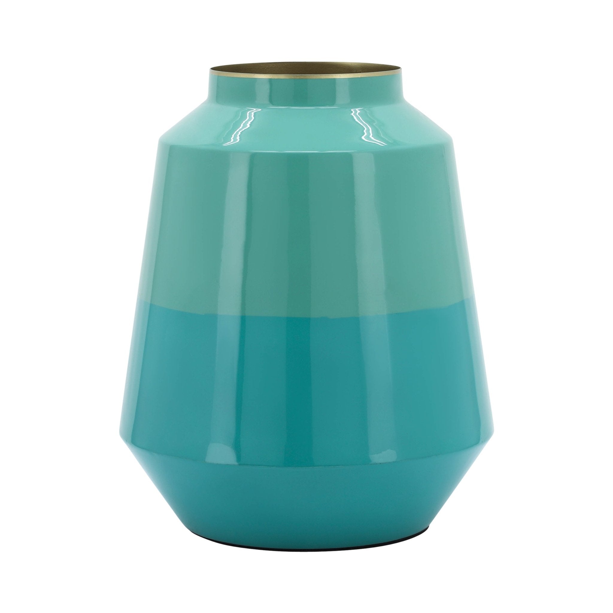 METAL 12" VASE GREEN Vases and Jars| Sagebrook Home