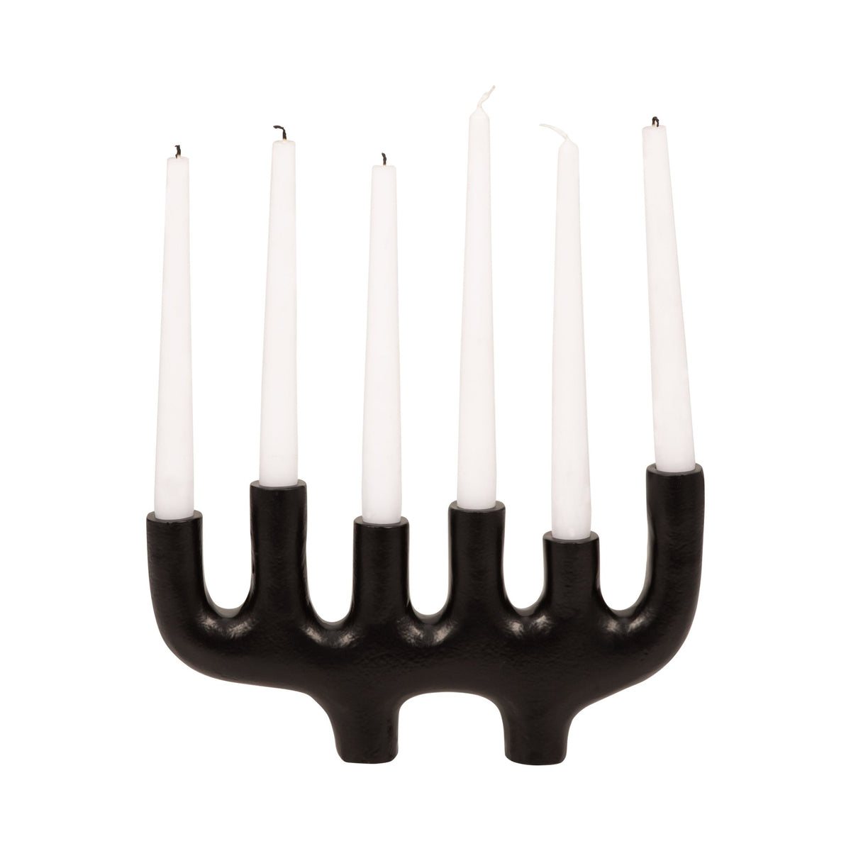 METAL, 13" 6 TAPER CANDELABRA, BLACK Candle Holders| Sagebrook Home