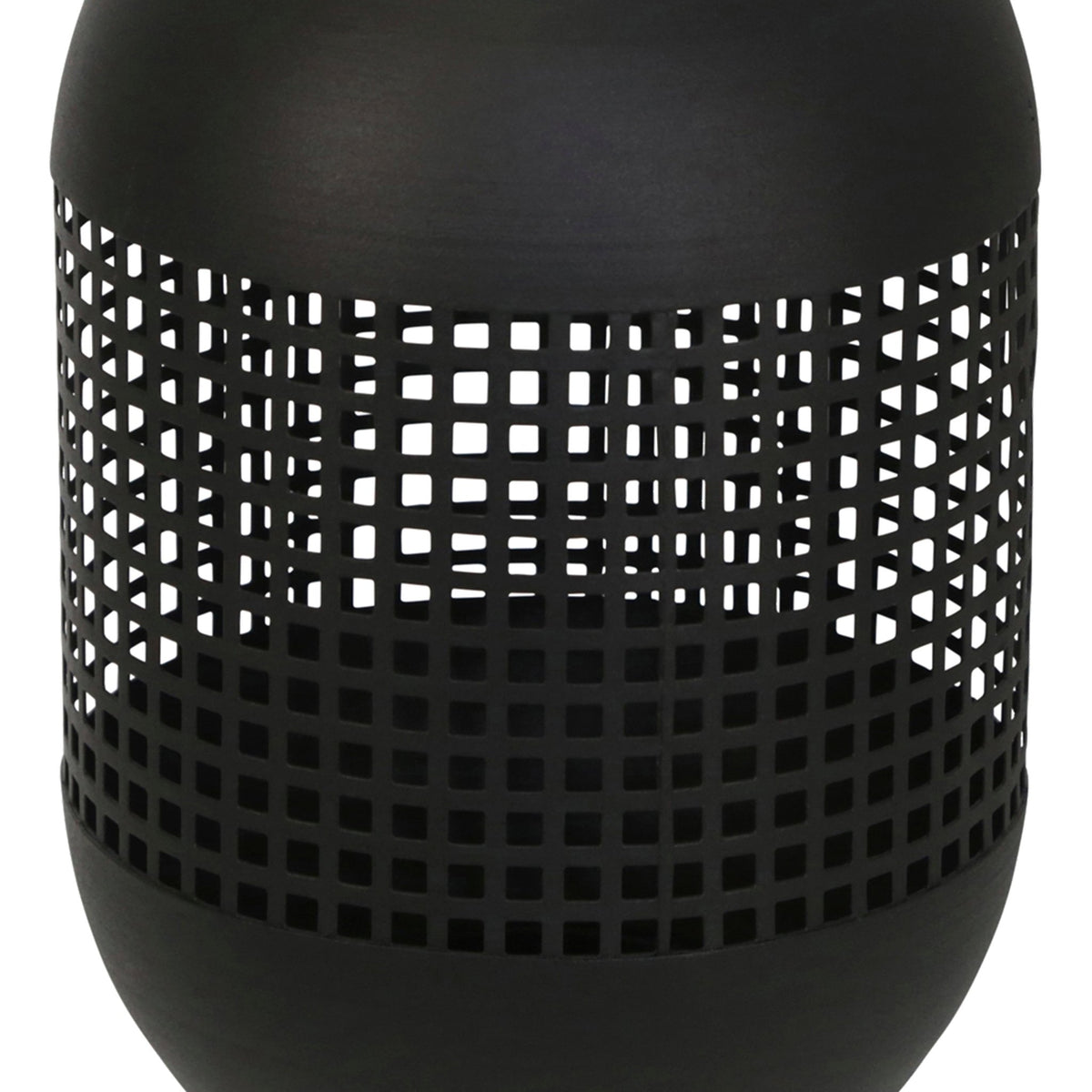 METAL 13" CAGE HURRICANE LANTERN, BLACK Candle Holders| Sagebrook Home