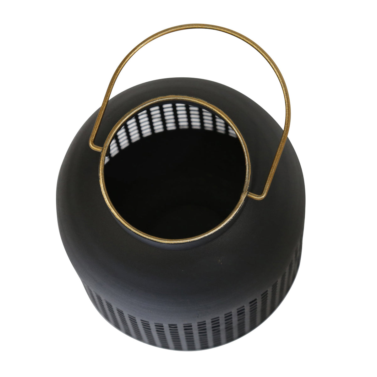 METAL 13" CAGE HURRICANE LANTERN, BLACK Candle Holders| Sagebrook Home