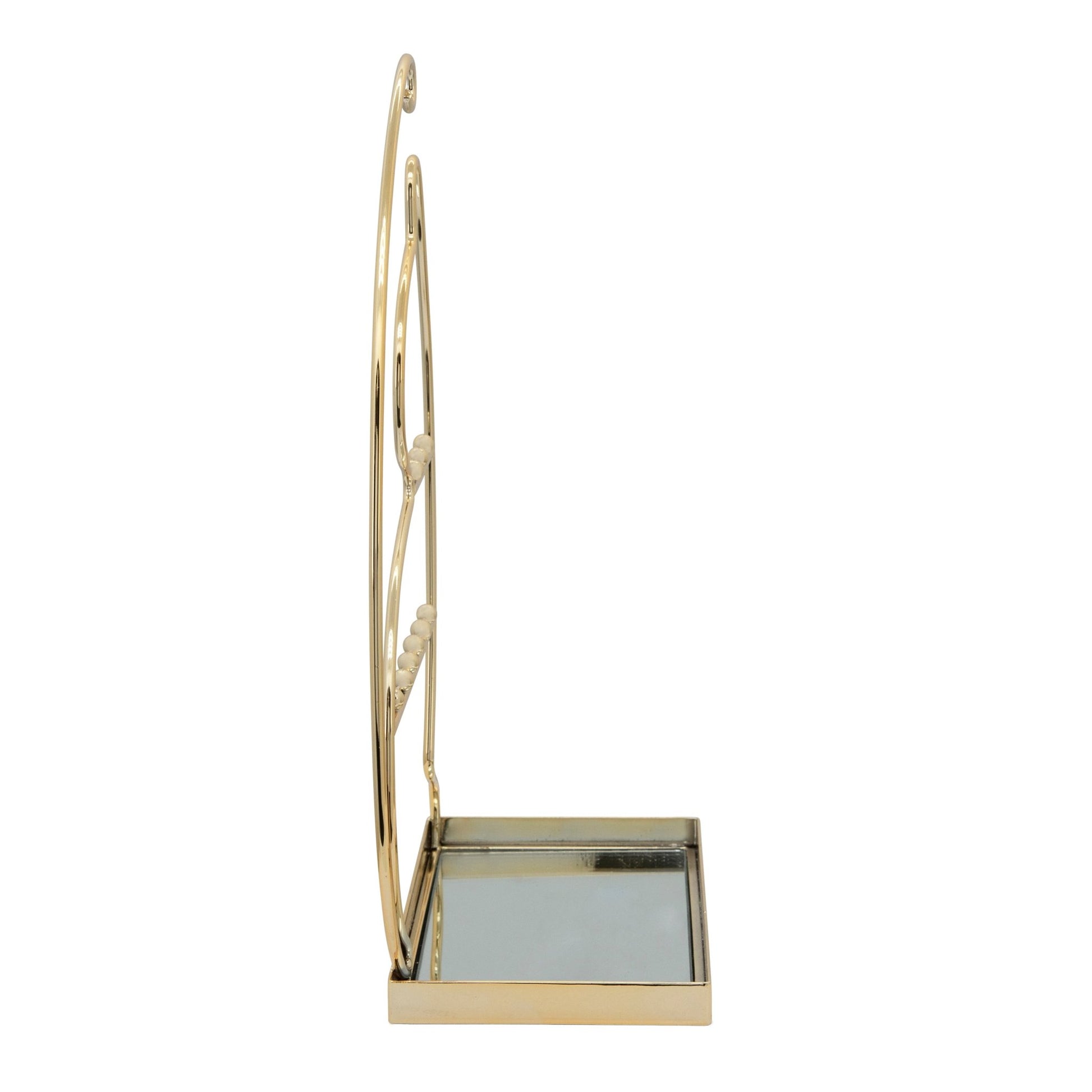 METAL 13" CAT JEWELRY RACK, GOLD Table Decors| Sagebrook Home