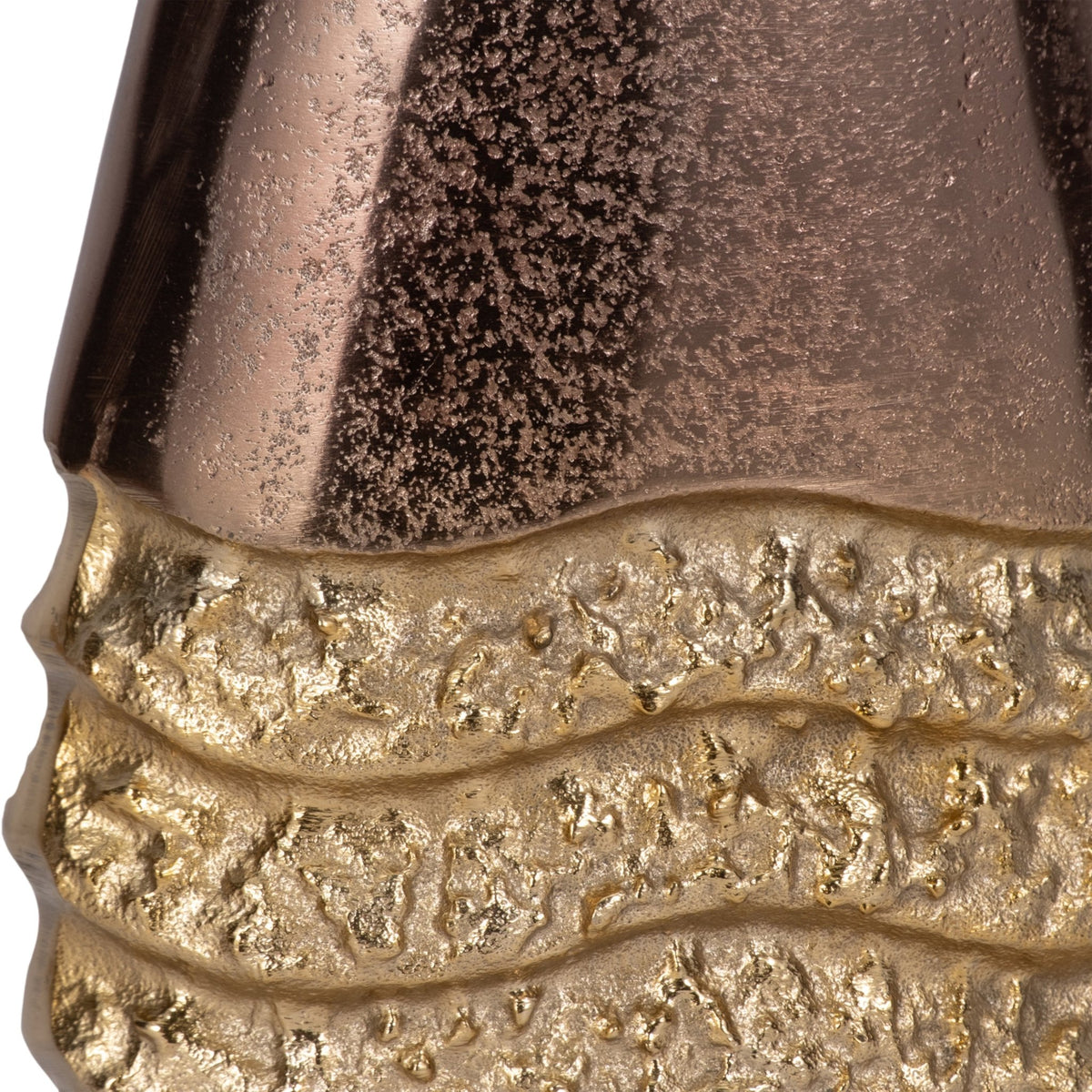 Metal, 13" Ridged Tall Vase, Black/gold Vases and Jars| Sagebrook Home