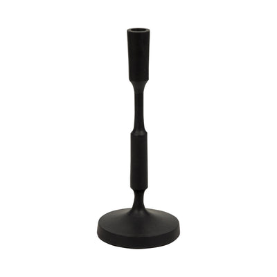 METAL, 13"H TAPER CANDLE HOLDER, BLACK - Al Rugaib Furniture