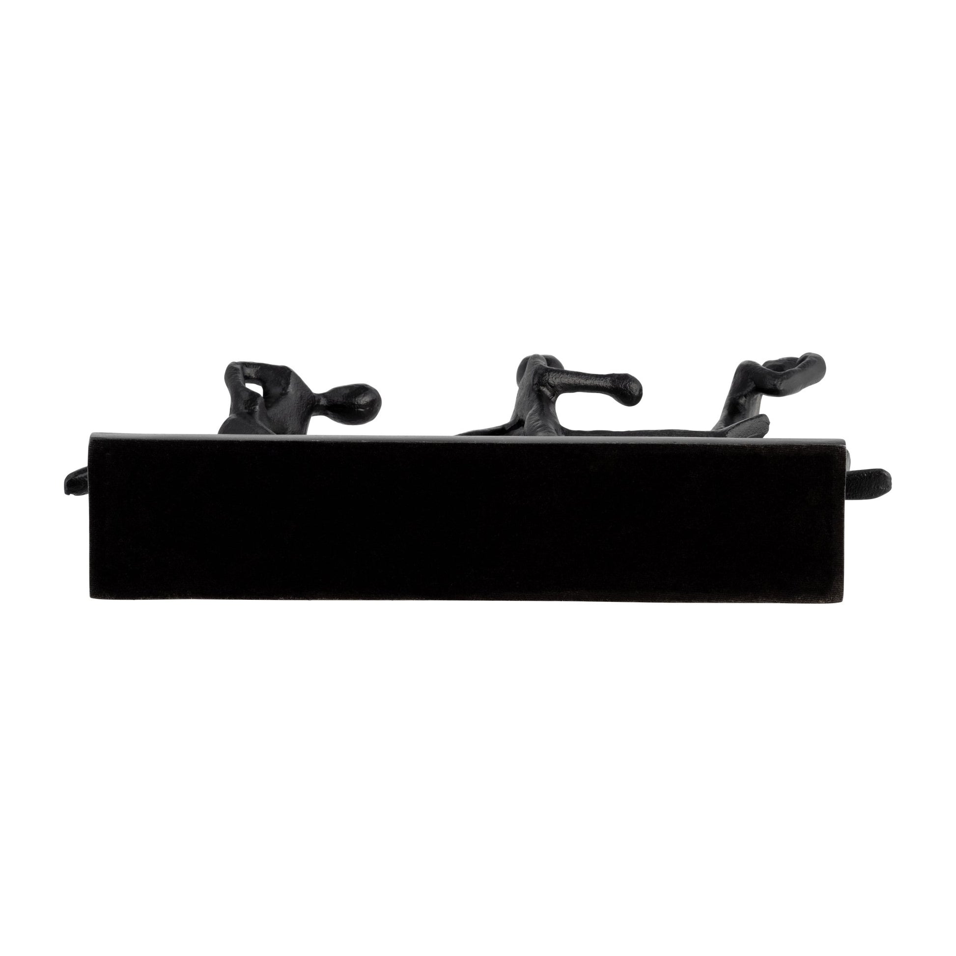 METAL, 13"L 3-MAN RUNNING, BLACK Table Decors| Sagebrook Home
