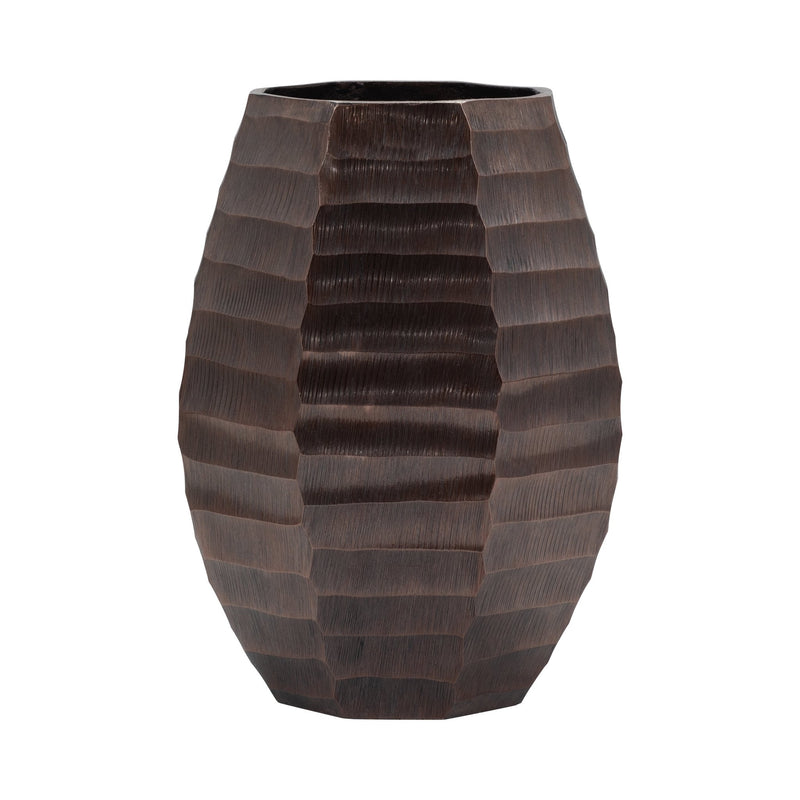 Metal, 14" Friston Large Bronze Vase - Al Rugaib Furniture