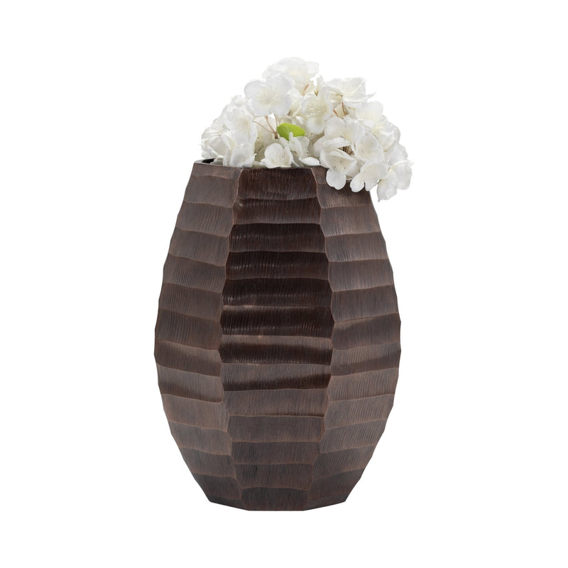 Metal, 14" Friston Large Bronze Vase - Al Rugaib Furniture