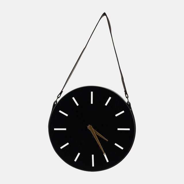 METAL, 14" WALL CLOCK, BLACK Clocks| Sagebrook Home