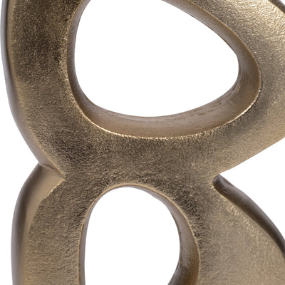 Metal, 15" Abstract Vase, Gold - Al Rugaib Furniture