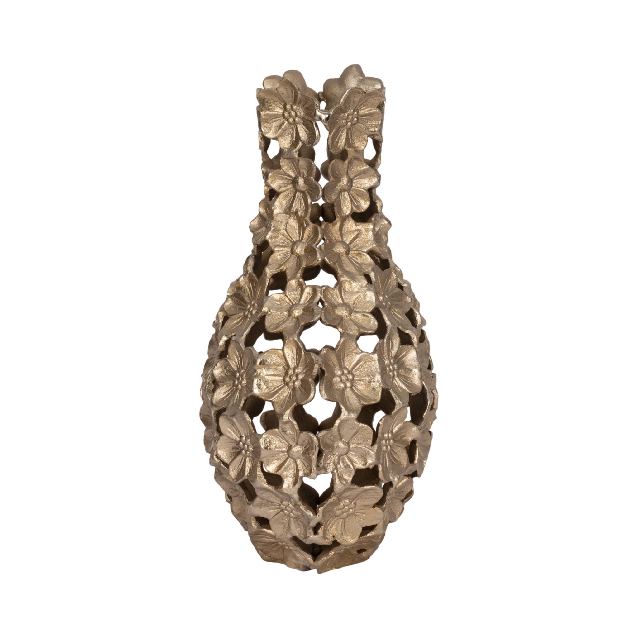 Metal, 15" Cut-out Flower Vase, Champagne Vases and Jars| Sagebrook Home