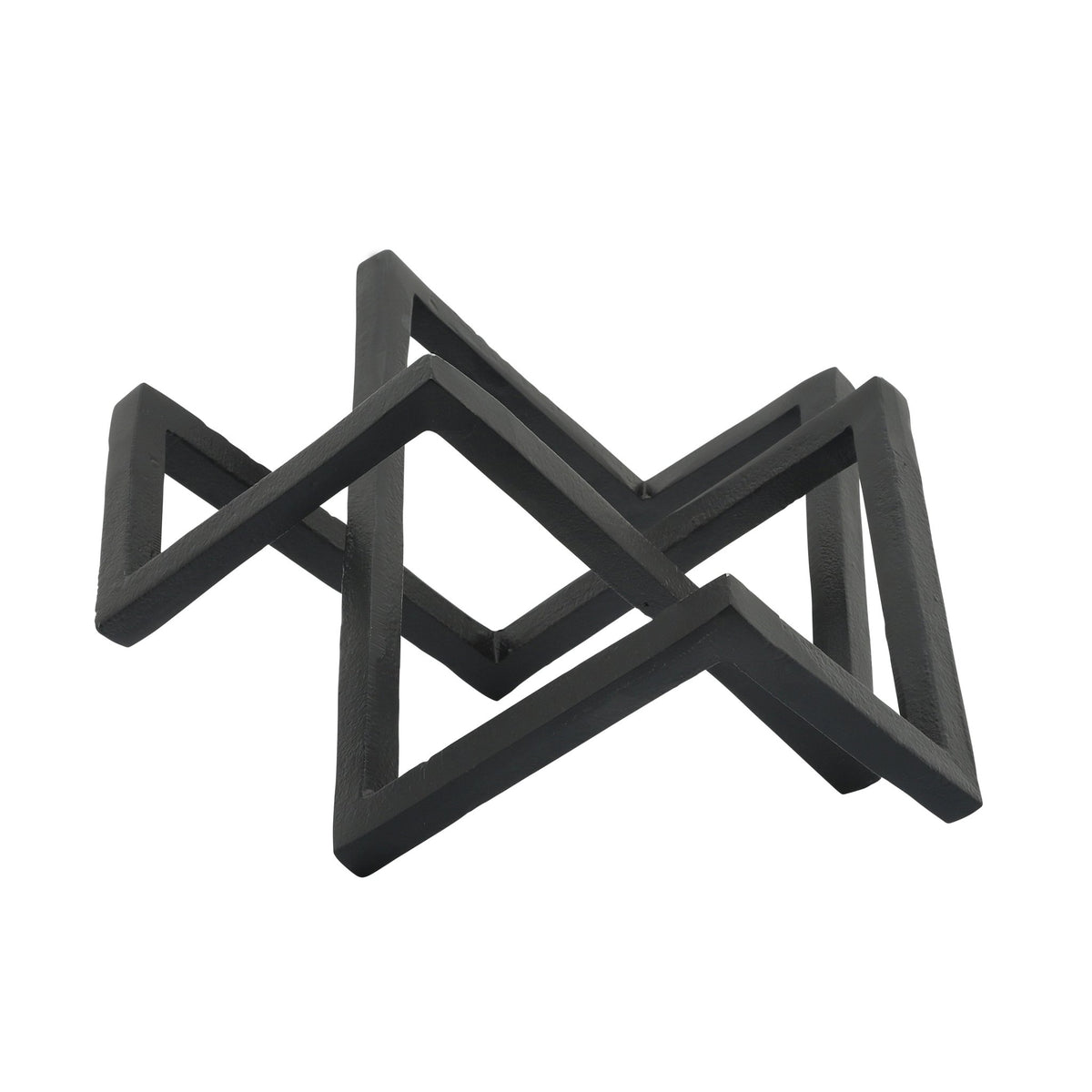 METAL 15" GEOMETRIC DECOR, BLACK Table Decors| Sagebrook Home