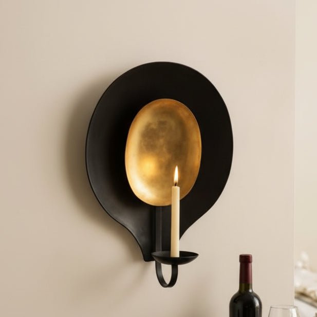 METAL, 15" ROUND VOTIVE HOLDER, BLACK/GOLD Candle Holders| Sagebrook Home