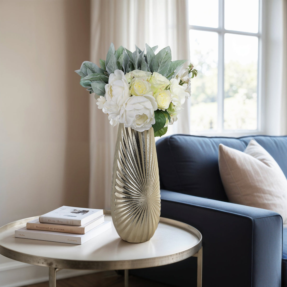 METAL, 16" BURST VASE, CHAMPAGNE Vases and Jars| Sagebrook Home